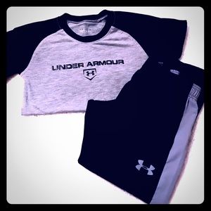 Under Armour Boys Pants & HeatGear Shirt